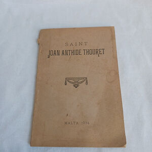 Religious Book Joan Anthide Thouret Malta 1934